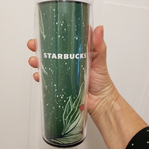 Starbucks 2020 Mistletoe Green Holiday Travel Mug with lid - Picture 5 of 12